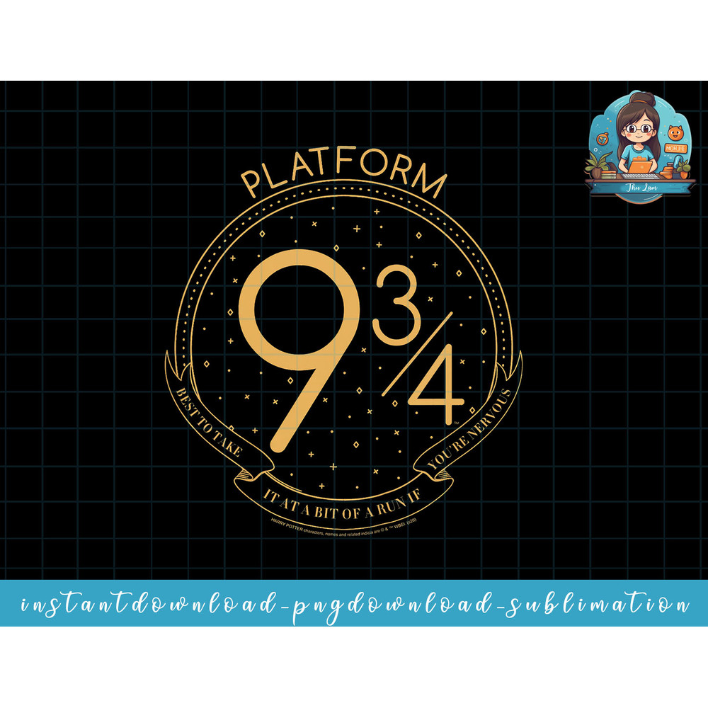 Kids Harry Potter Platform 9 &34 Line Art png, sublimate, digital download.jpg