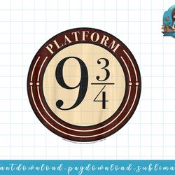 kids harry potter platform 9 &34 simple logo png, sublimate, digital download