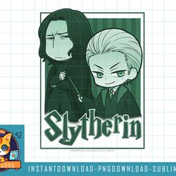 kids harry potter snape & draco slytherin chibi portrait youth png, sublimate, digital download