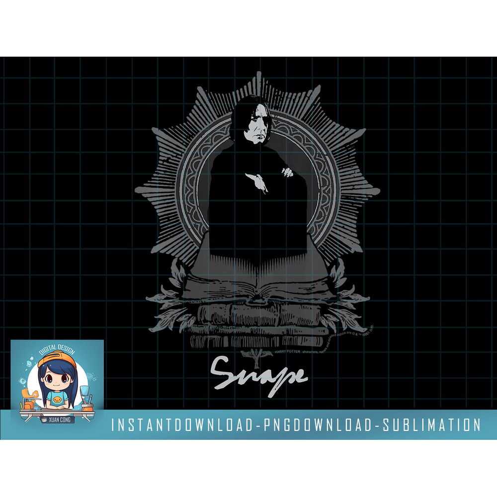 Kids Harry Potter Snape Books Portrait png, sublimate, digital download.jpg
