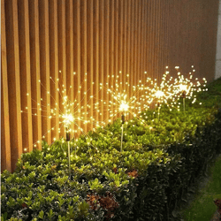 outdoor solar lights solar fireworks lamp garden decoration outdoor garden 90/120/150 leds lawn light