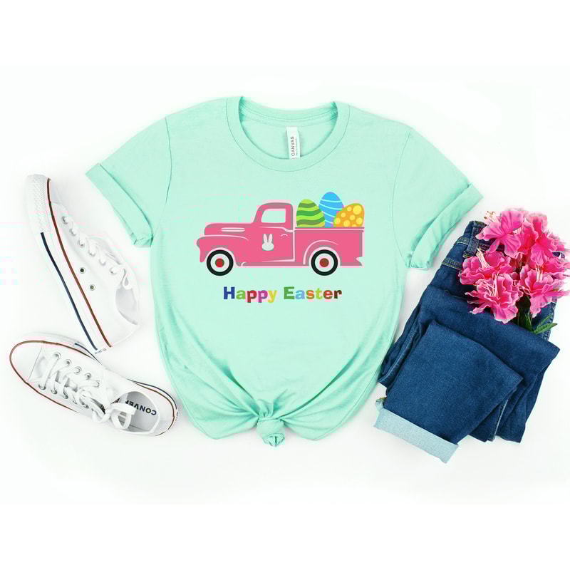 Happy Easter Shirt,Easter Truck Shirt,Easter Shirt For Woman,Vintage Truck with Carrot Shirt,Easter Shirt,Easter Family Shirt,Easter Day - 1.jpg