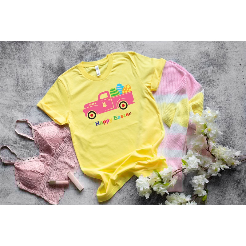 Happy Easter Shirt,Easter Truck Shirt,Easter Shirt For Woman,Vintage Truck with Carrot Shirt,Easter Shirt,Easter Family Shirt,Easter Day - 3.jpg