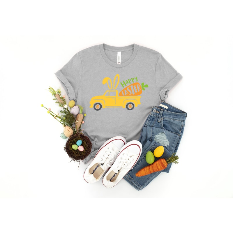 Happy Easter Shirt,Easter Truck Shirt,Easter Shirt For Woman,Vintage Truck with Carrot Shirt,Easter Shirt,Easter Family Shirt,Easter Day - 2.jpg
