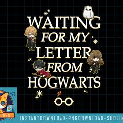 kids harry potter waiting on my letter chibi anime style youth png, sublimate, digital download