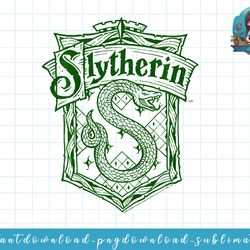kids harry potter slytherin detailed crest png, sublimate, digital download