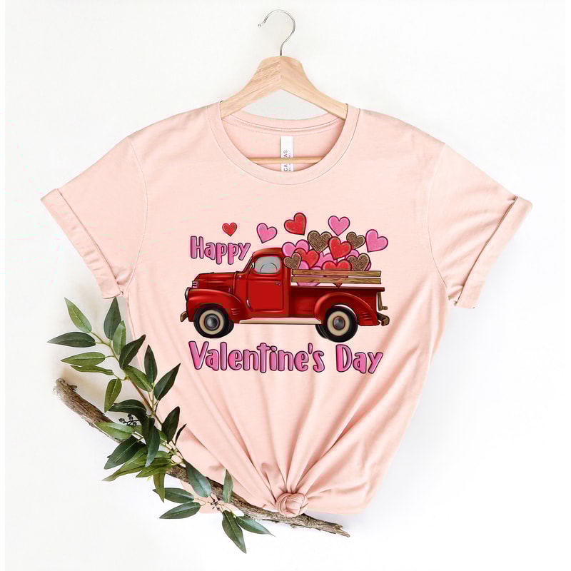 Happy Valentine's Day Truck Hearts Shirt,Valentines Day Shirts For Woman,Valentines Day Gift,Valentines Gift,Love Truck Valentines Day Shirt - 2.jpg