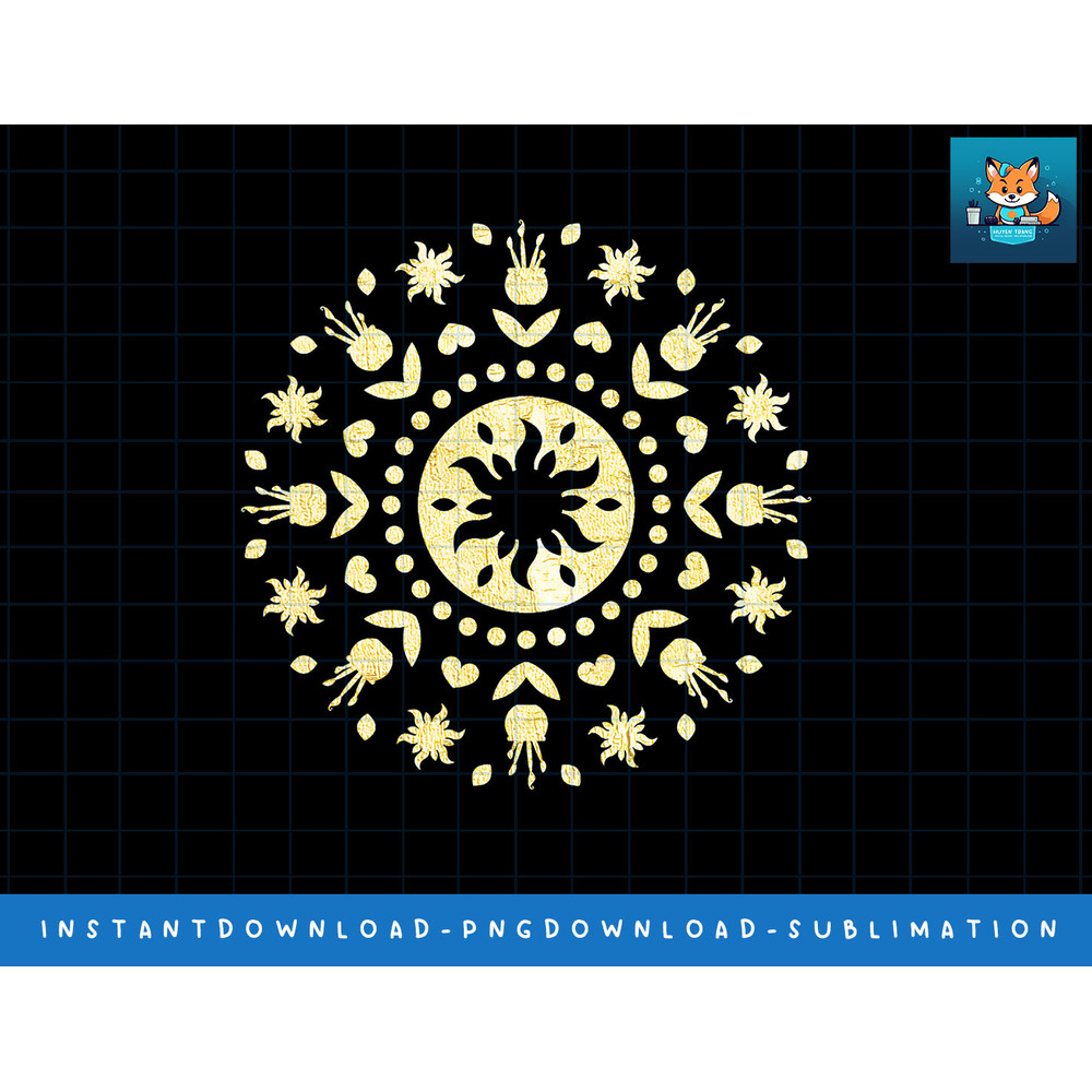 Disney Princess Rapunzel Golden Mandala Logo png, sublimate, digital print.jpg