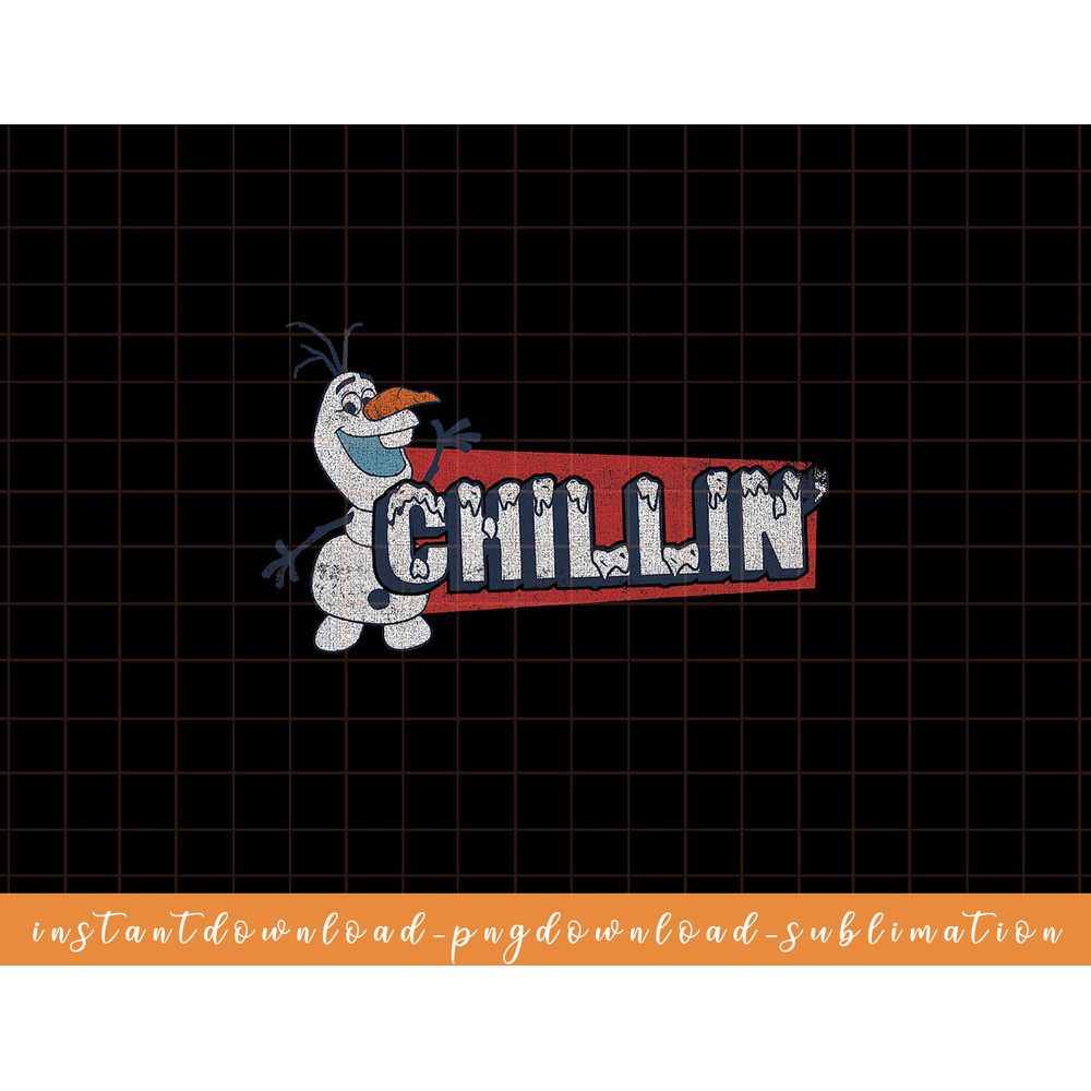 Disney Frozen Olaf Chillin Red Block Text png, sublimate, digital download.jpg