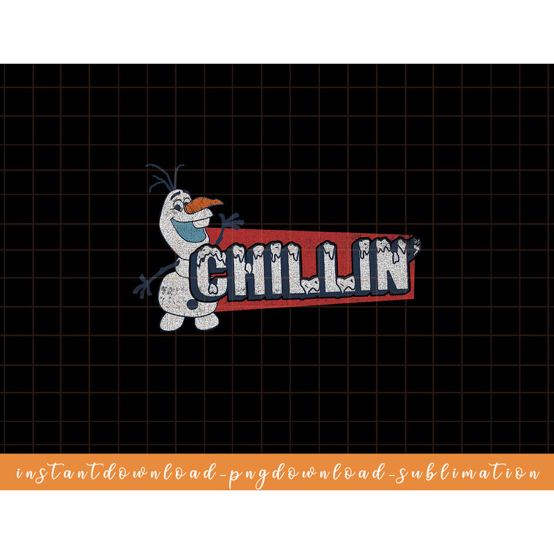 Disney Frozen Olaf Chillin Red Block Text png, sublimate, digital download.jpg