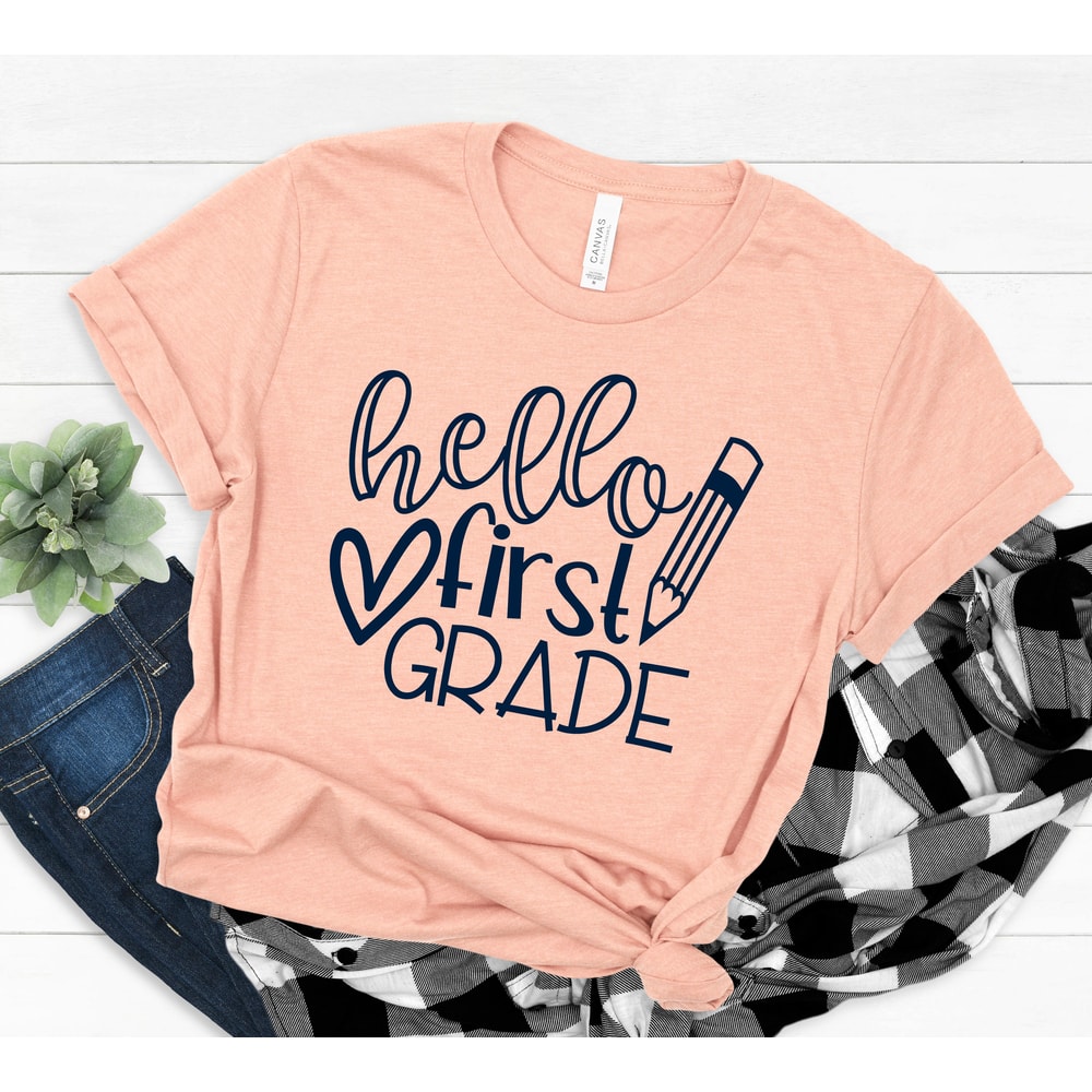 Hello First Grade Shirt, Back to School Shirt, Teacher Shirt, Team Teacher Shirt, First Grade Teacher Shirt, First Day Of School Shirt - 4.jpg