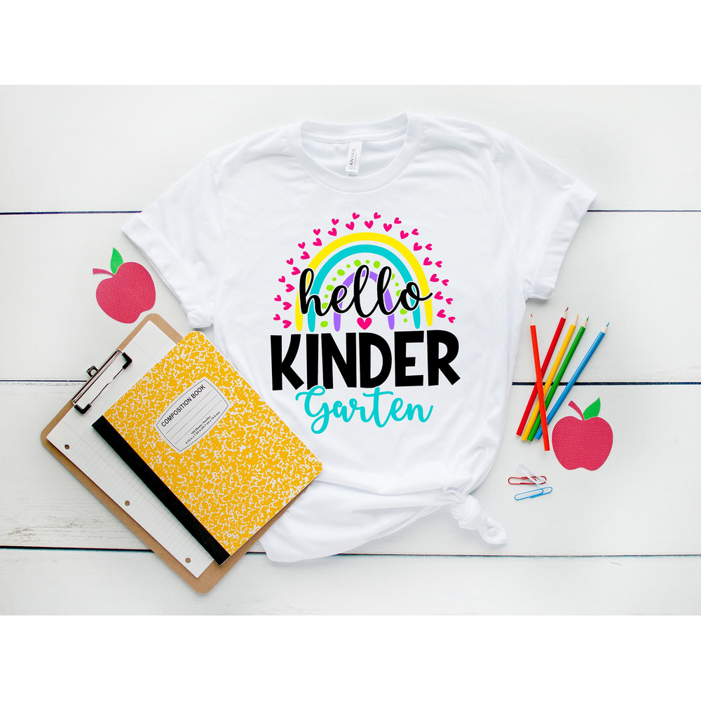 Hello Kindergarten Shirts,Teach Love Inspire Shirt,Back To School Shirt,First Grade Teacher Tee,Teacher Appreciation Tee,1st day of school - 1.jpg