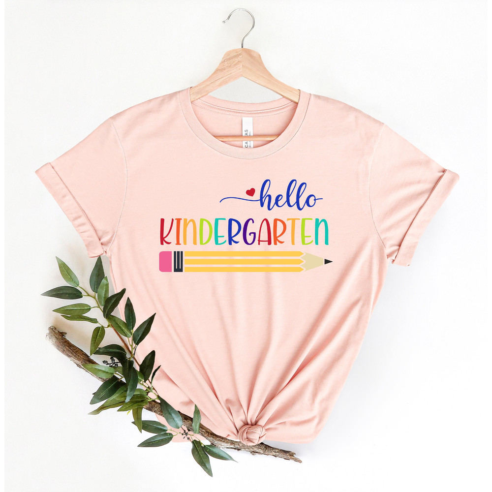 Hello Kindergarten Shirts,Teach Love Inspire Shirt,Back To School Shirt,First Grade Teacher Tee,Teacher Appreciation Tee,1st day of school - 1.jpg