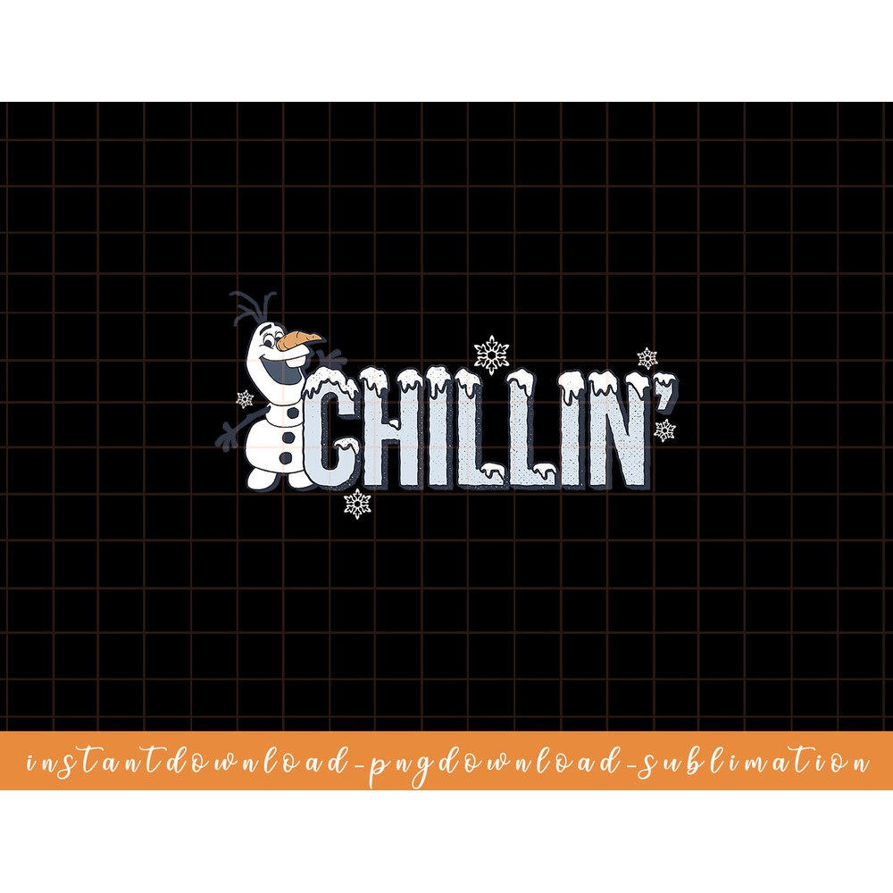 Disney Frozen Olaf Chillin Snowfall Text png, sublimate, digital download.jpg