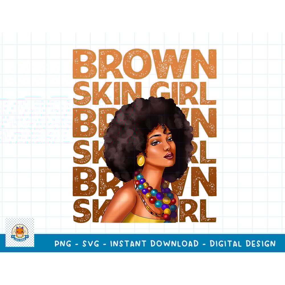 Brown Skin African Girl Woman Juneteenth Black History Month T-Shirt copy.jpg