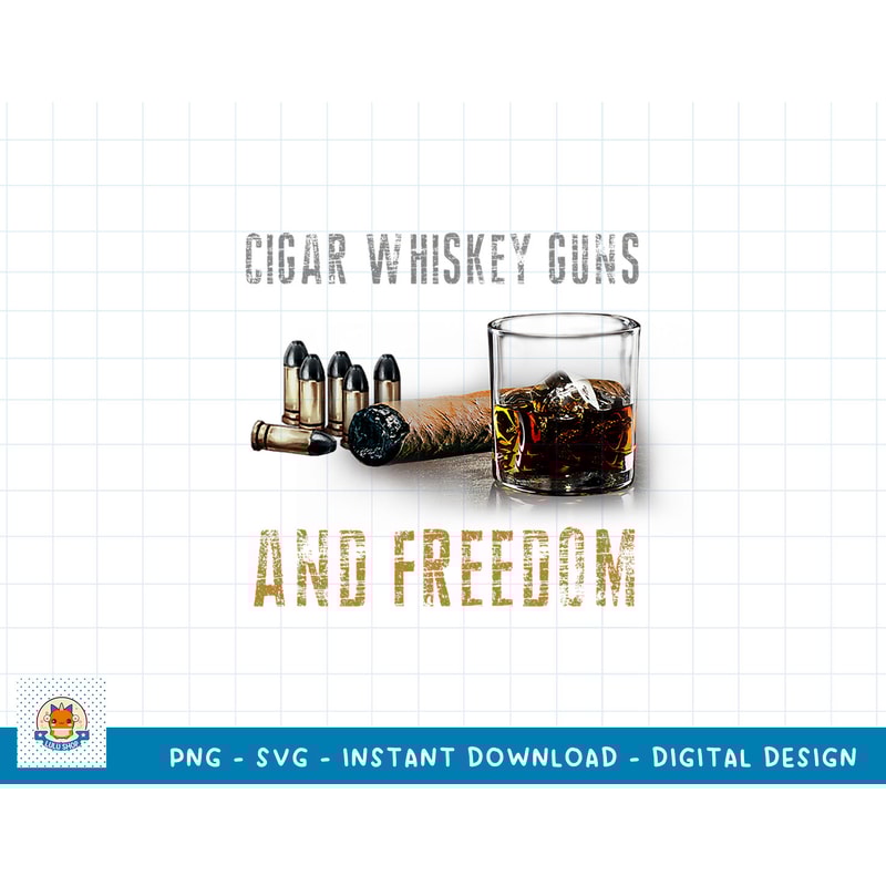 Cigars Whiskey Guns & Freedom Funny Vintage TShirt T-Shirt copy.jpg