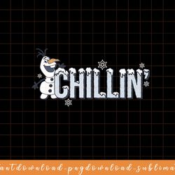 disney frozen olaf chillin snowflakes portrait png, sublimate, digital download