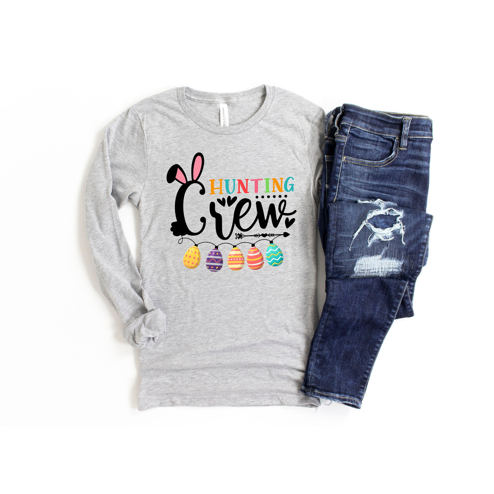 Hunting Crew Shirt, Egg Hunting Crew Shirt, Easter Egg Hunting, Easter Shirt, Family Matching Shirt, Easter Family Shirt, Cute Crew Shirt - 2.jpg