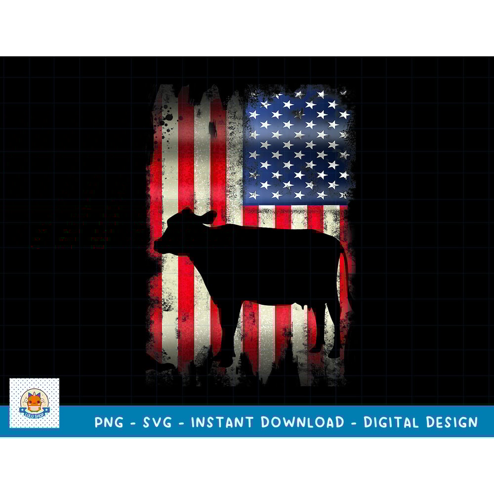 Cow USA American Flag 4th of July Patriotic Gift T-Shirt copy.jpg