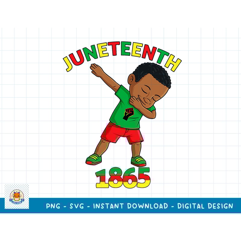 Dabbing Black King Juneteenth Melanin Brown Skin Boys Dab T-Shirt copy.jpg