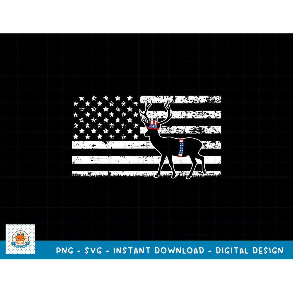 Deer Hunting 4th Of July Cool American Flag Patriotic Hunter T-Shirt copy.jpg