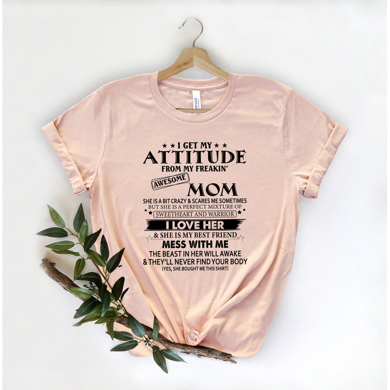 I Get My Attitude From My Freakin' Awesome Mom Shirt,Gift For Mom,Gift For Mom To Be,Gift For Her,Mother's Day Shirt,Trendy,Long Sleeve - 2.jpg