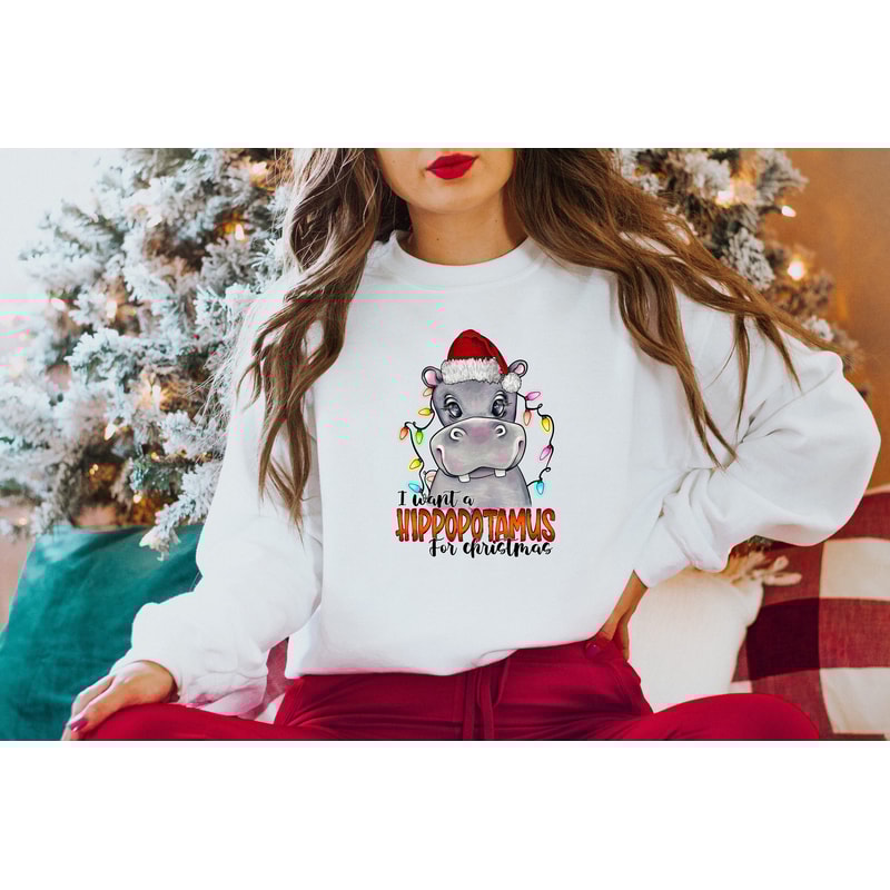 I Want A Hippopotamus For Christmas Sweatshirt,Christmas Hippopotamus Shirt,Funny Christmas Gift Shirt,Christmas Family Shirt,Holiday Gift - 1.jpg