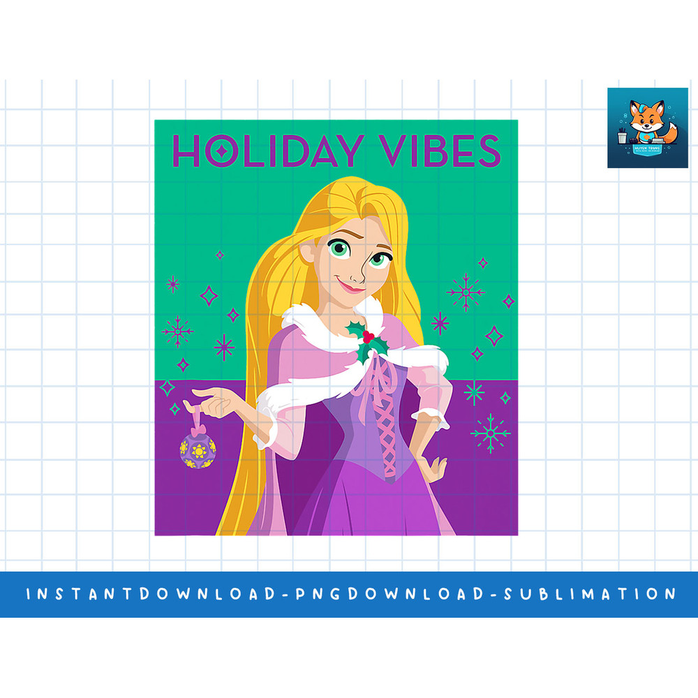Disney Princess Rapunzel Winter Holiday Vibes png, sublimate, digital print.jpg