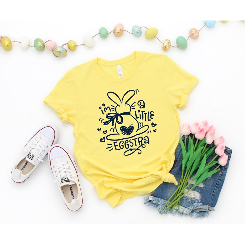 Kids Easter Shirt,I'm a Little Eggstra Shirt,Funny Easter Bunny Shirt,Cute Easter Shirt,Easter Day Shirt for Woman, Easter Egg Shirt - 1.jpg