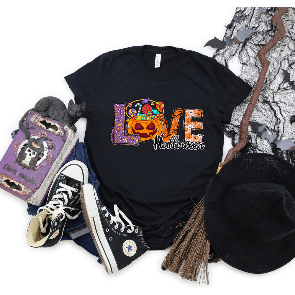 Love Halloween Shirt, Spooky Love Shirt, Spooky Pumpkin Shirt, Halloween Shirt, Happy Halloween Shirt, Trick or Treat Shirt, Halloween Gift - 3.jpg