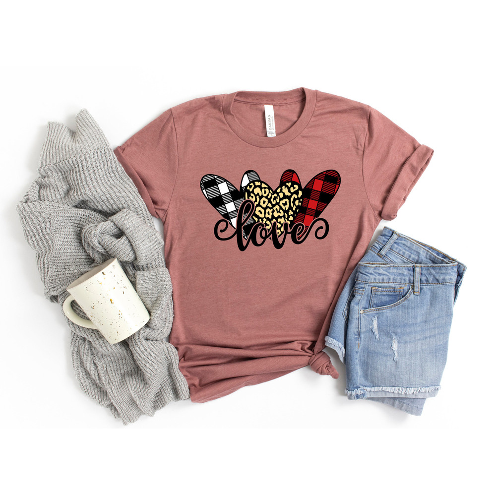 Love hearts Shirt,Buffalo Plaid Valentines Day Shirts For Mom,Heart Shirt,Cute Valentine Shirt,Cute Valentine Tee,Valentines Day Gift - 1.jpg