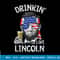 Drinking Like Lincoln 4th of July Men Abraham Merica Flag T-Shirt copy.jpg