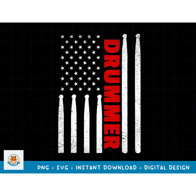 DRUMMER Vintage American Flag Drumming 4th of July Gift T-Shirt copy.jpg