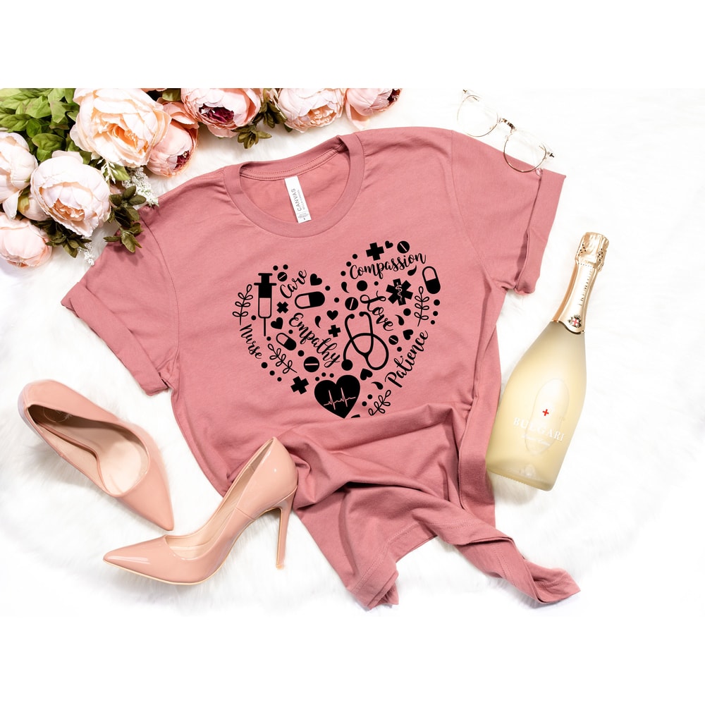 Love Nurse Shirt - Nurse T-shirt - Nurse Tees - Unisex - Cute Nurse Shirts - Nurse Appreciation Gift - Nurse Gift Idea - Nurses Week Gift - 1.jpg