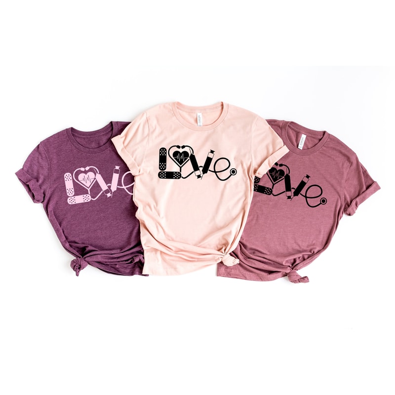 Love Nurse Shirt - Nurse T-shirt - Nurse Tees - Unisex - Cute Nurse Shirts - Nurse Appreciation Gift - Nurse Gift Idea - Nurses Week Gift - 1.jpg