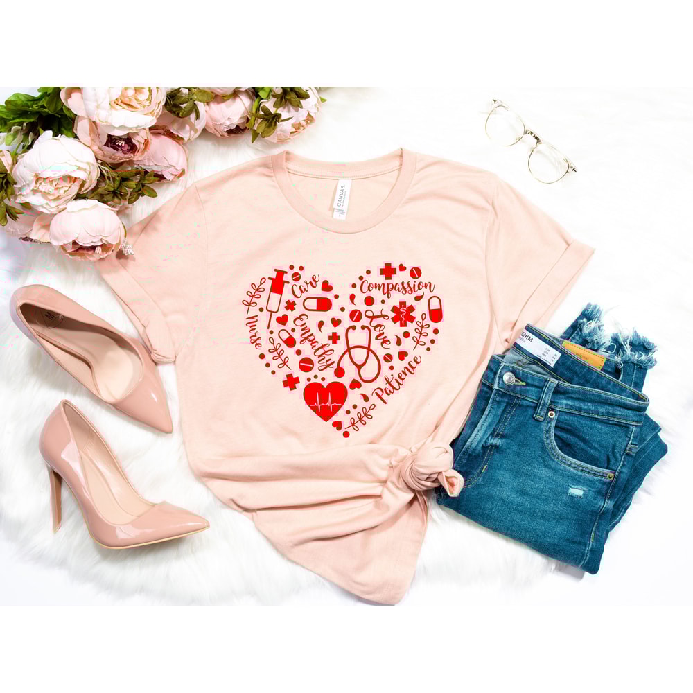 Love Nurse Shirt - Nurse T-shirt - Nurse Tees - Unisex - Cute Nurse Shirts - Nurse Appreciation Gift - Nurse Gift Idea - Nurses Week Gift - 3.jpg