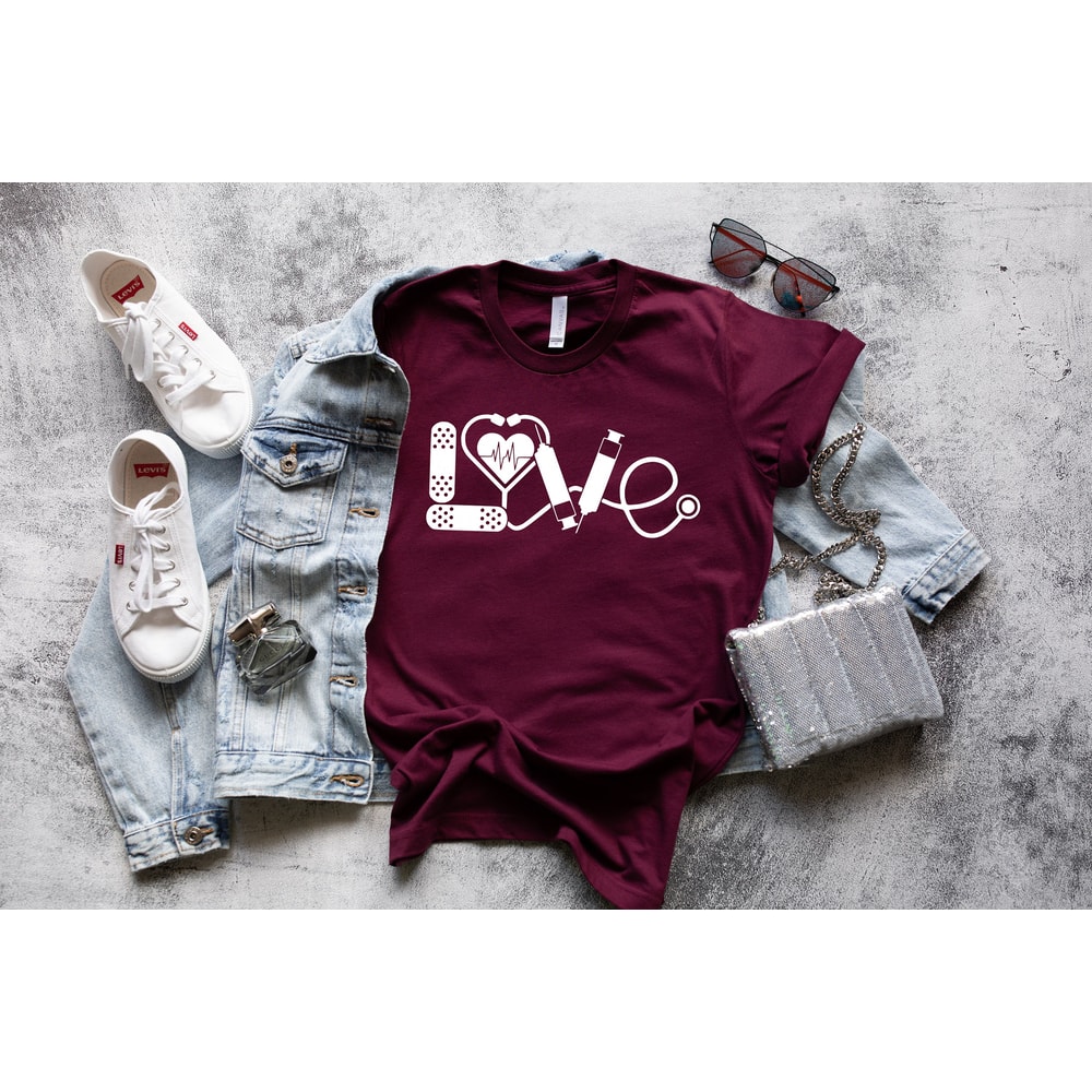 Love Nurse Shirt - Nurse T-shirt - Nurse Tees - Unisex - Cute Nurse Shirts - Nurse Appreciation Gift - Nurse Gift Idea - Nurses Week Gift - 3.jpg