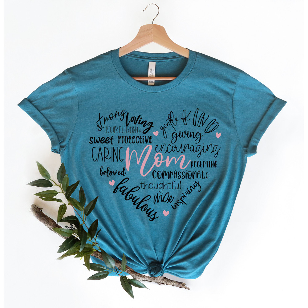 Mama Shirt, Mama Heart Shirt, Mothers Day Gift, Custom Shirt for Mothers, Mom Tshirt, Mommy Tee, Mom Personalization Gift, New Mommy Gift - 3.jpg