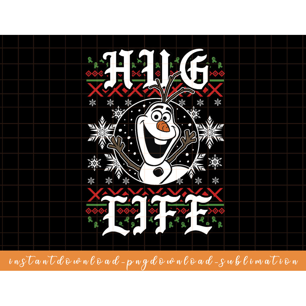 Disney Frozen Olaf Hug Life Ugly Christmas Sweater Style png, sublimate, digital download.jpg