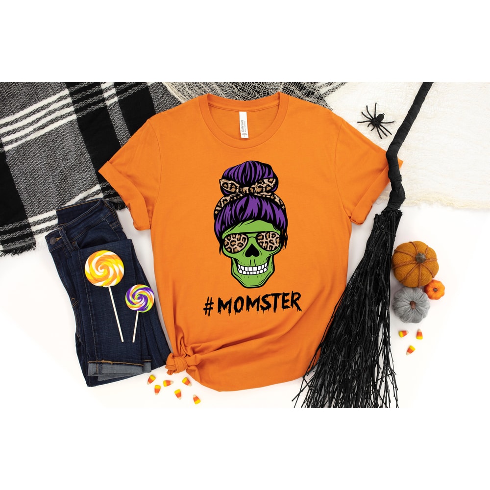 Momster Shirt,halloween Momster skull shirt,Halloween Party, Halloween T-shirt,Hocus Pocus Shirt,Halloween Funny Tee,Mom zombie Shirt - 1.jpg