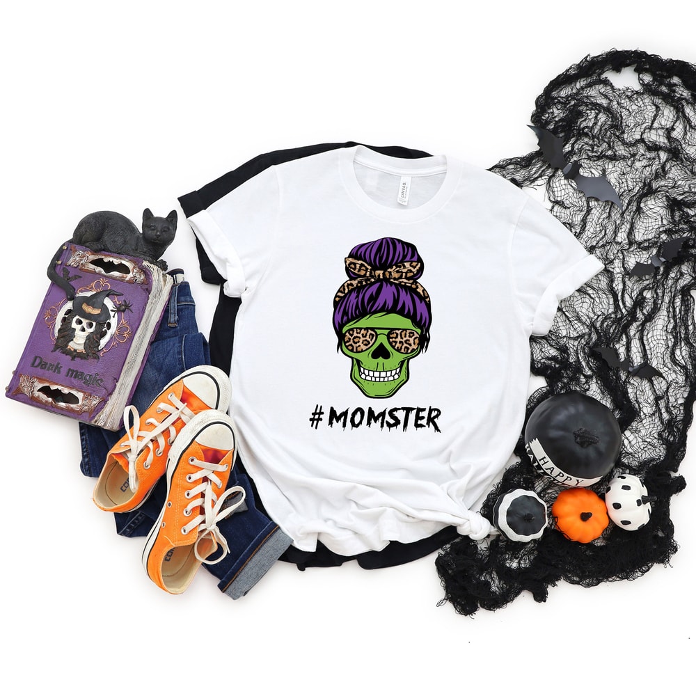 Momster Shirt,halloween Momster skull shirt,Halloween Party, Halloween T-shirt,Hocus Pocus Shirt,Halloween Funny Tee,Mom zombie Shirt - 2.jpg
