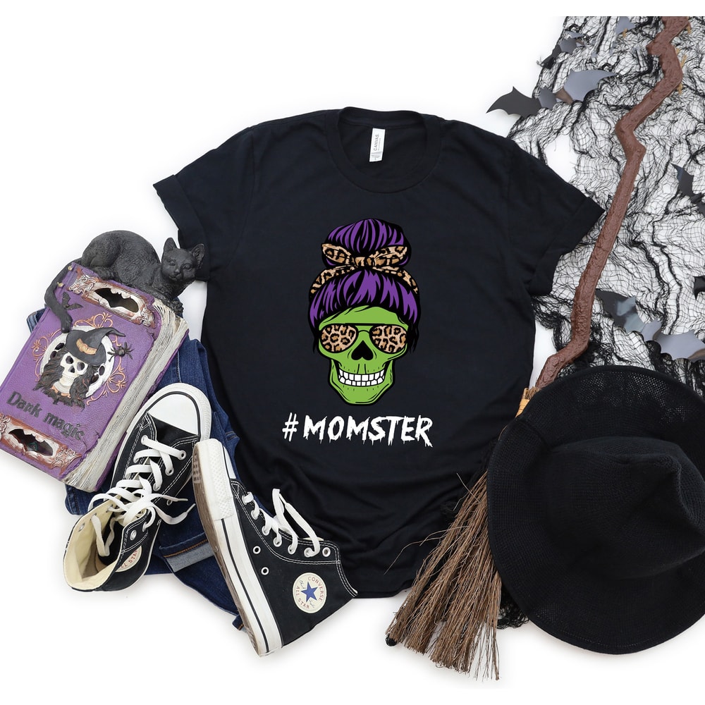 Momster Shirt,halloween Momster skull shirt,Halloween Party, Halloween T-shirt,Hocus Pocus Shirt,Halloween Funny Tee,Mom zombie Shirt - 3.jpg