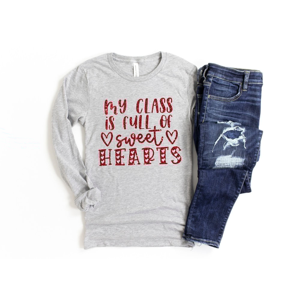 My Class Full Of Sweet Hearts Valentine's Day Teacher T-Shirt,Valentines Teacher Shirt,Teacher Valentines Gift,Sweet Hearts Teacher Shirt - 5.jpg