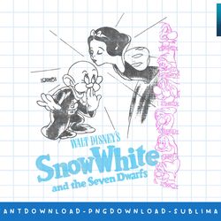 disney princess snow white and the seven dwarfs movie poster png, sublimate, digital print