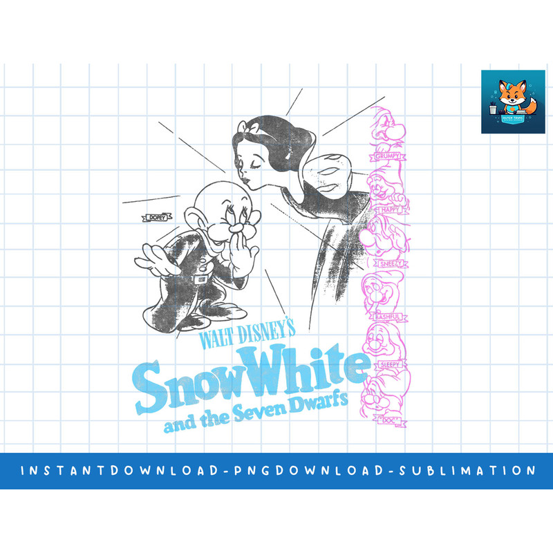 Disney Princess Snow White And The Seven Dwarfs Movie Poster png, sublimate, digital print.jpg