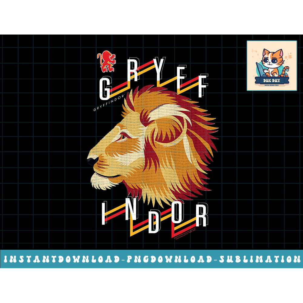 Harry Potter Gryffindor Textured Lion Headshot png, sublimate, digital download.jpg
