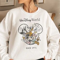 comfort retro vintage walt disney world est 1971 sweatshirt, mickey and friend hoodie, disneyworld est 1971 shirt, disne