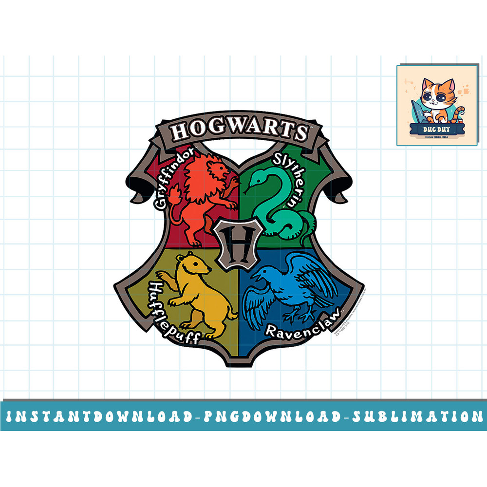 Harry Potter Hand Drawn Hogwarts Crest png, sublimate, digital download.jpg