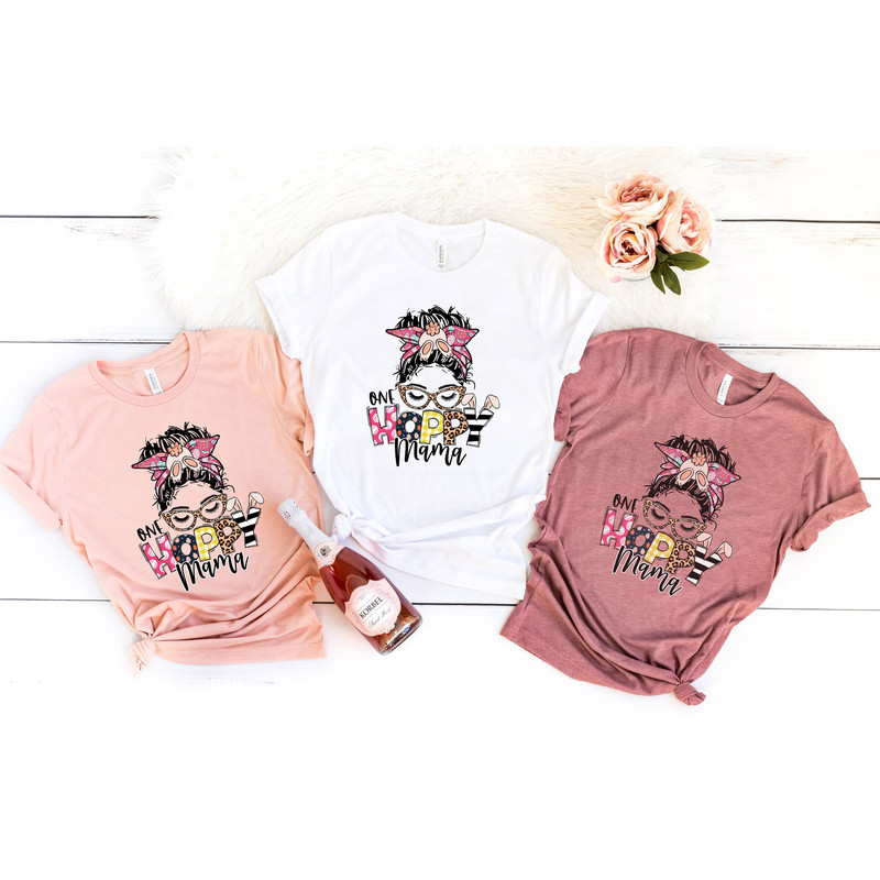 One Hoppy Mama Shirt,Happy Easter Shirt,Easter Mama Shirt,Easter Mom Gift,Funny Easter,Love, Bunny Shirt,Mom Life Easter Shirt,Mom Gift - 1.jpg