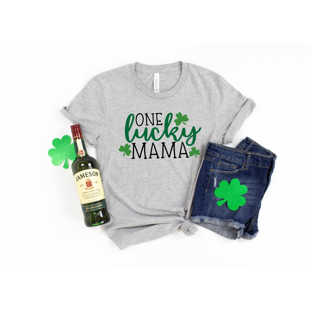 One Lucky Mama Shirt,St Patrick's Day Shirt,Lucky Shamrock Shirt,Patrick's Day Gift,Patrick's Day Family Matching Shirt,Drinking Shirt - 1.jpg